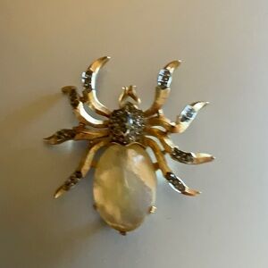 Gold and Silver Spider Brooch